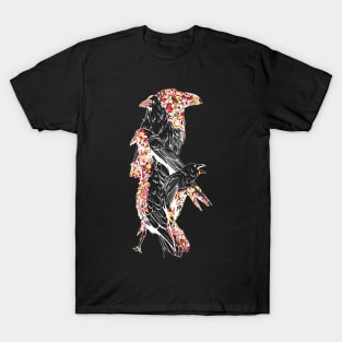 crows and flower T-Shirt